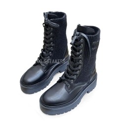 Celine Woman Knitted Boots Black