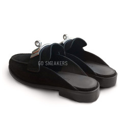 Hermes Suede Sabo Black