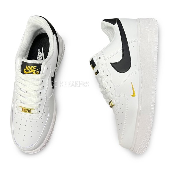 Женские кроссовки Nike Air Force 1 White Black Swoosh