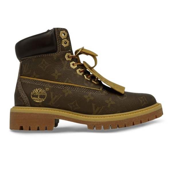 Женские ботинки Timberland х Louis Vuitton Vachetta Monogramme Brown