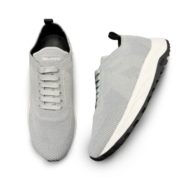 Мужские кроссовки Kiton Patterned Jacquard Grey