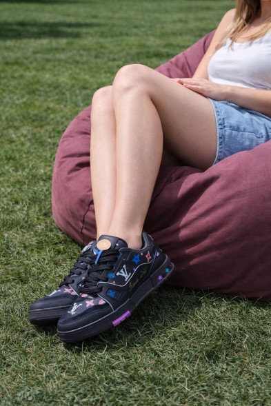 Женские кроссовки Louis Vuitton 2021s LV Trainer Limited Black/Multi