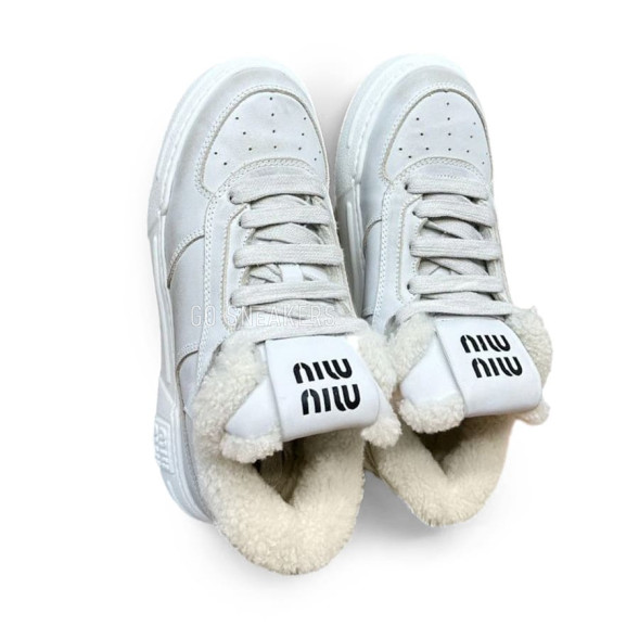 Женские зимние кроссовки Miu Miu Woman Winter White