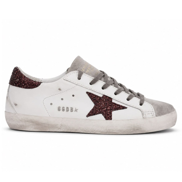 Женские кеды Golden Goose Super-Star White Leather Grey Suede