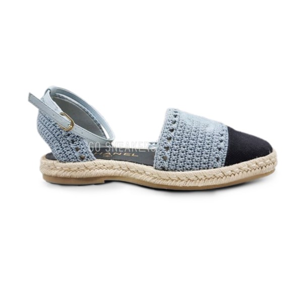 Женские балетки Chanel Flats Textile Light Blue