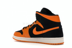 Nike Air Jordan 1 Mid Black Orange Peel