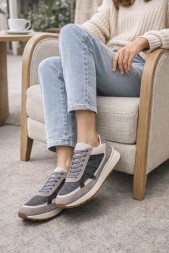 Brunello Cucinelli Suede Sneakers White/Grey