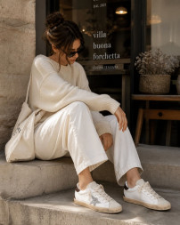 Golden Goose Super-Star Wmns White Silver Black Glitter