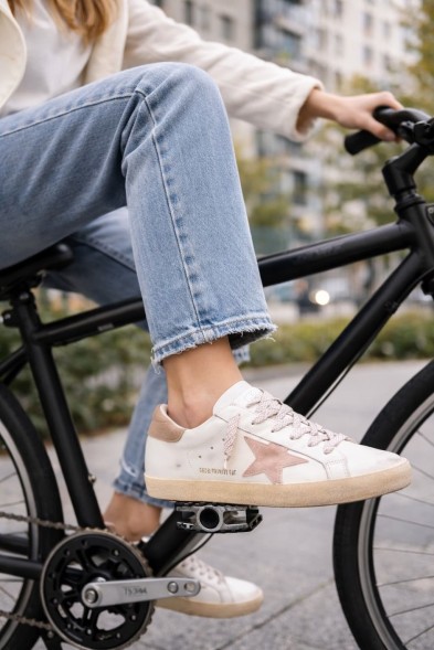 Женские кеды Golden Goose Super-Star Pech Pink Star