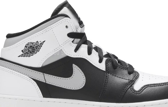 Женские кроссовки Nike Air Jordan 1 Mid GS &amp;#039;White Shadow&amp;#039;