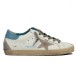 Женские кеды Golden Goose Super-Star Sky Blue Heel Tab