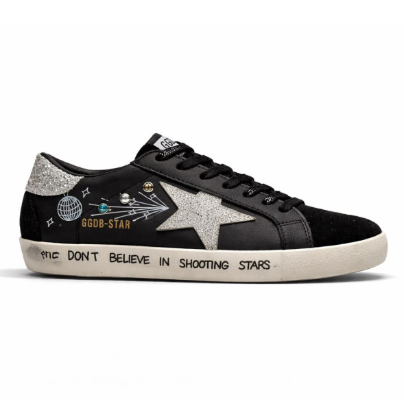 Женские кеды Golden Goose Super Star Black Music
