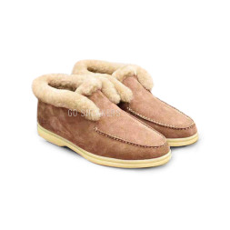 Loro Piana Open Walk Chestnut Suede