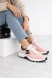 Женские кроссовки Chanel Metiers D'art Laminated and Suede Calfskin Sneakers Coral
