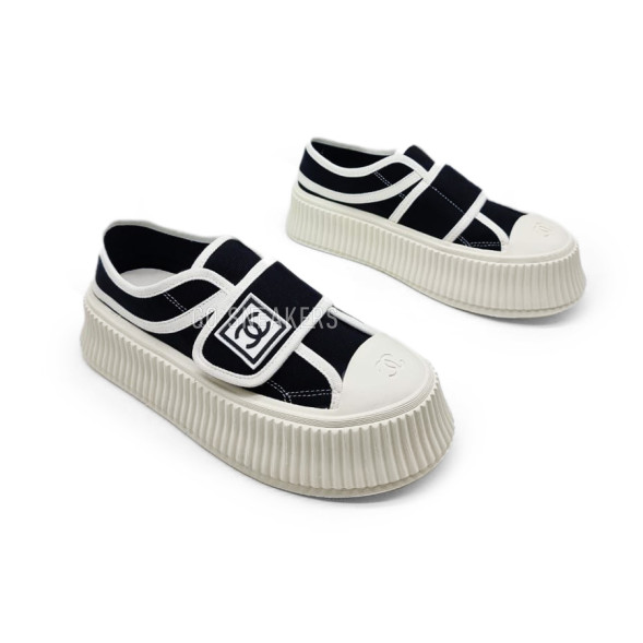 Унисекс кеды Chanel Platform Black/White