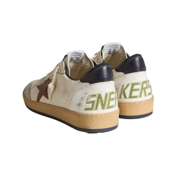Унисекс кеды Golden Goose Ball Star Brown Nubuck Star and Nappa Heel Tab