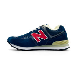New Balance 574 Blue Pink White