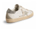 Женские кеды Golden Goose Super-Star With Gray Star And Silver Glitter Heel Tab