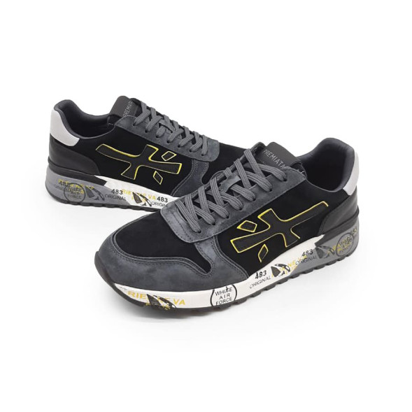 Унисекс кроссовки Premiata 483 Textile/Suede Grey/Black