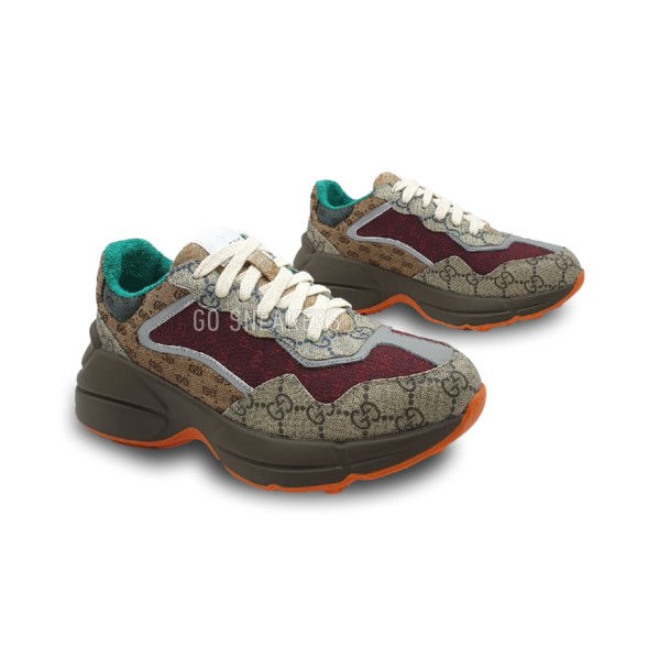 Женские кроссовки Gucci Rython GG Multicolor Brown