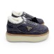 Женские зимние кроссовки на платформе Prada Platform Suede Winter Dark Grey