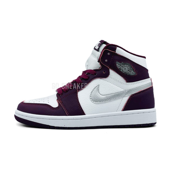 Унисекс кроссовки Nike Air Jordan 1 White/Burgundy