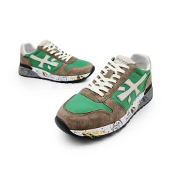 Premiata 483 Textile/Suede Green/Brown