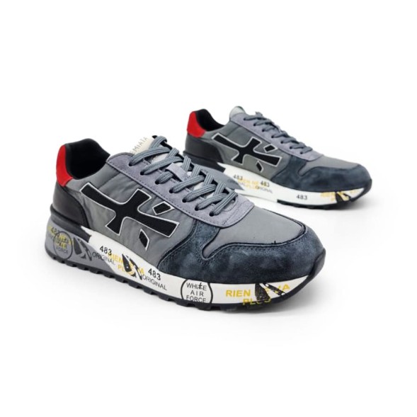 Унисекс кроссовки Premiata 483 Textile/Suede Light Grey