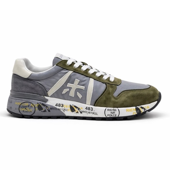 Унисекс кроссовки Premiata Textile/Suede Grey/Khaki