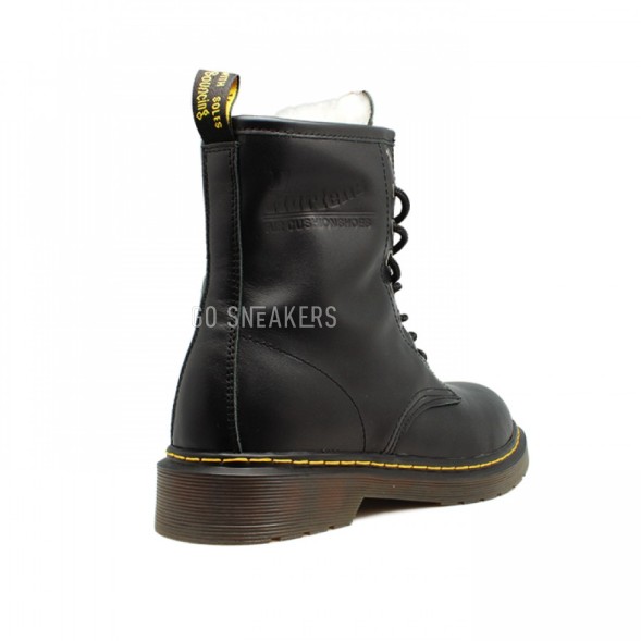 Женские ботинки с мехом Dr. Martens Black 1