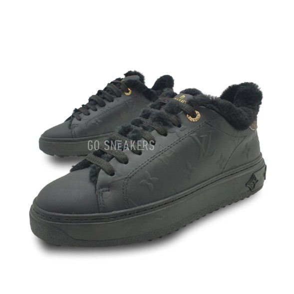 Женские зимние кроссовки Louis Vuitton Time Out Black Winter
