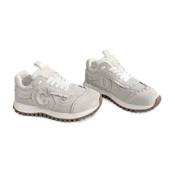 Женские кроссовки C&amp;#039;est Dior Suede Calfskin/Mesh White